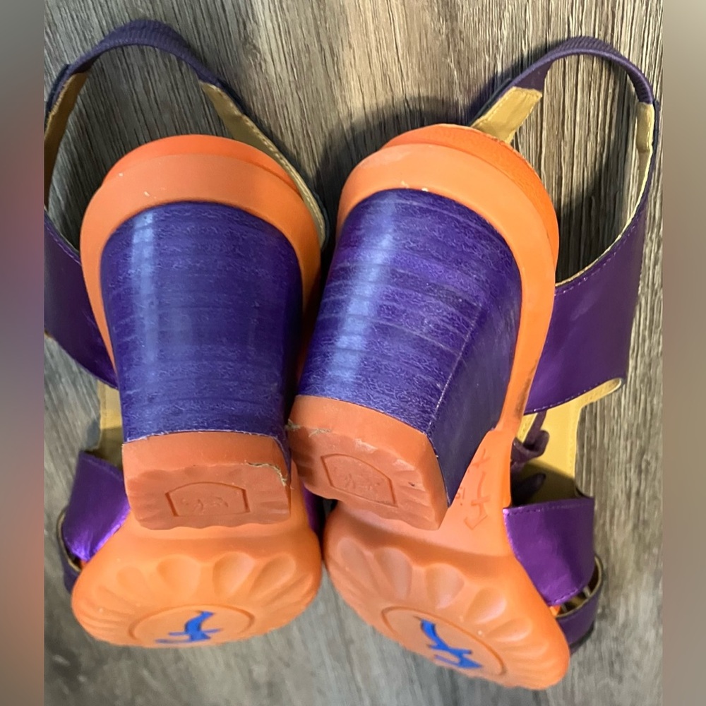 John Fluevog Purple Metallic Anticipation Heels 8.5 - Picture 4 of 6